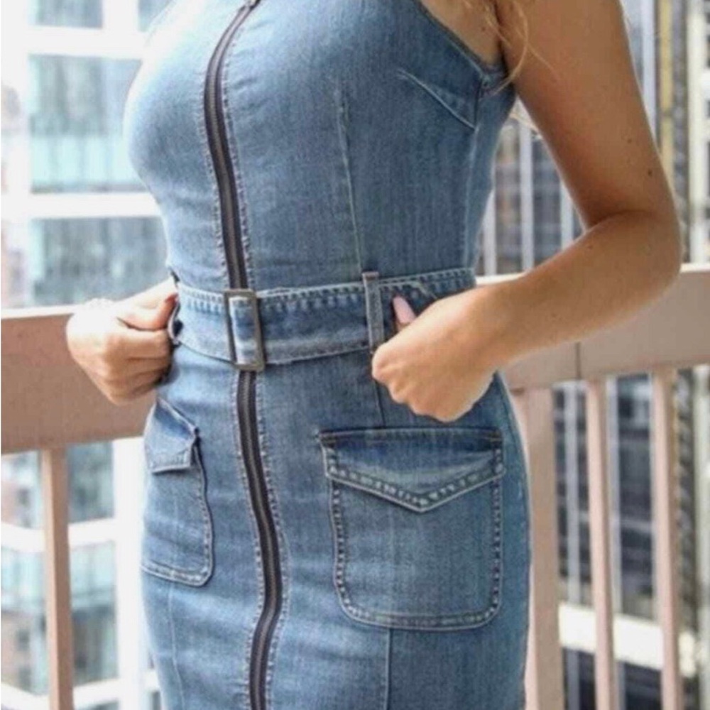 Nice Denim summer dress jumper made by Rewash. Size M